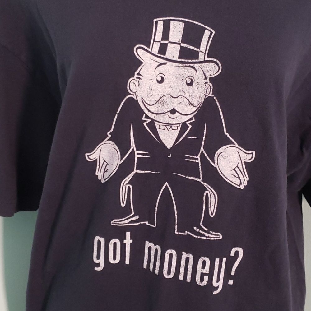 Monopoly blue XL tee shirt. 100% cottom - Picture 2 of 3